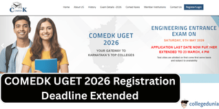 COMEDK UGET 2026 Registration Deadline Extended; Apply By March 23 @ comedk.org